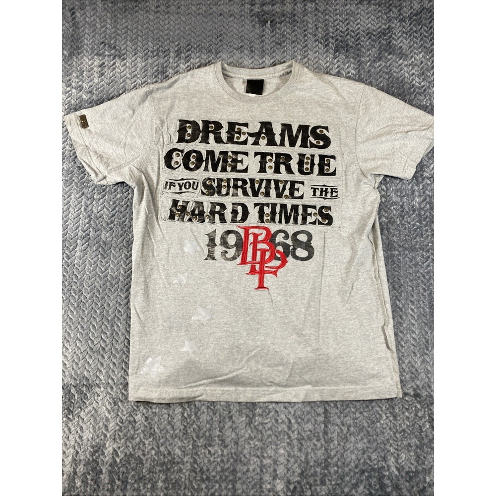 Blac Label Dreams Come True‎ 68 T-Shirt Gray  Embroidered Y2K Size L:26" W:20"